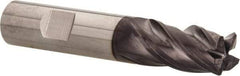 SGS - 5/8", 4 Flute, Single End, Solid Carbide, 0.04" Corner Radius End Mill - 3-1/2" OAL, Right Hand Flute, 1-1/4" LOC, Right Hand Cut - Makers Industrial Supply