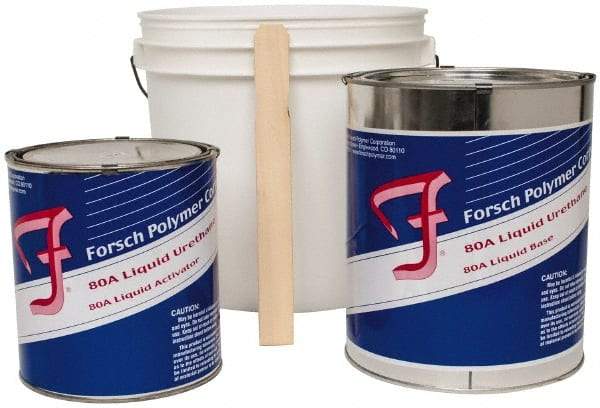 Forsch Polymer Corp - 10 Lb Kit Tan Polyurethane Castable Rubber - 100°F Max Operating Temp, 30 min Tack Free Dry Time, 24 hr Full Cure Time, Series URS 5180 - Makers Industrial Supply