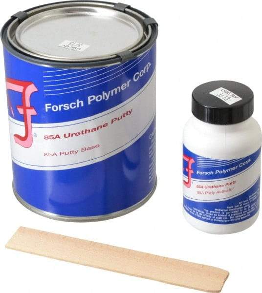 Forsch Polymer Corp - 4 Lb Kit Amber Urethane Putty - 45 min Tack Free Dry Time, 48 hr Full Cure Time, Series URS 5885 - Makers Industrial Supply