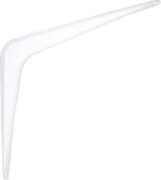 National Mfg. - 100 Lb Capacity, White Shelf Brackets - 10" Long x 12" High x 1-3/4" Wide - Makers Industrial Supply