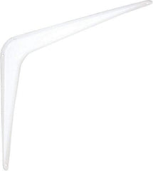 National Mfg. - 100 Lb Capacity, White Shelf Brackets - 10" Long x 12" High x 1-3/4" Wide - Makers Industrial Supply