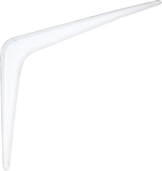 National Mfg. - 100 Lb Capacity, White Shelf Brackets - 8" Long x 10" High x 1-1/2" Wide - Makers Industrial Supply