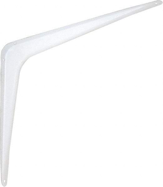 National Mfg. - 100 Lb Capacity, White Shelf Brackets - 12" Long x 14" High x 1.9" Wide - Makers Industrial Supply