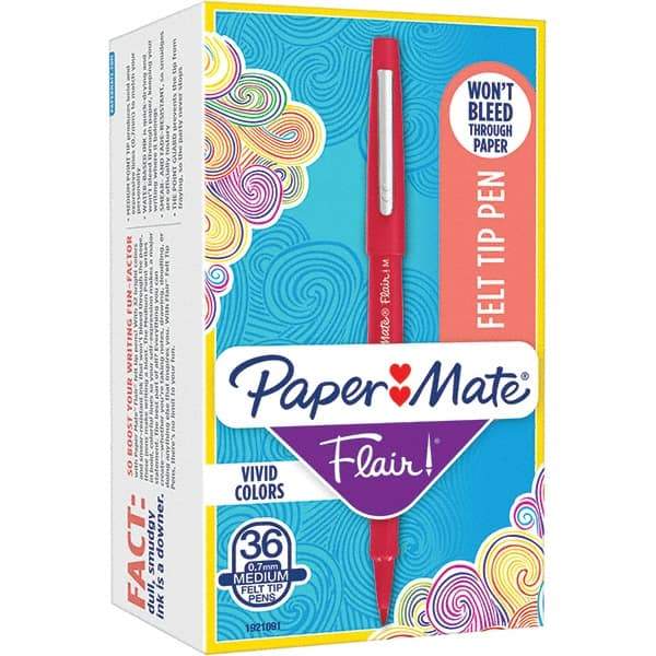 Paper Mate - Pens & Pencils Type: Porous Point Pen Color: Red - Makers Industrial Supply