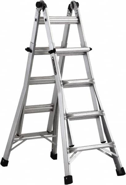 Louisville - 20 Steps, 22' High, Type IA Rating, Aluminum Multi-Use Ladder - Makers Industrial Supply