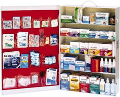 Medique - 1,500 Piece, 150 Person, Industrial First Aid Kit - 19-1/4" Wide x 28-1/2" Deep x 6" High, Metal Cabinet - Makers Industrial Supply