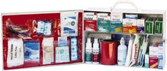 Medique - 900 Piece, 75 Person, Industrial First Aid Kit - 15-1/4" Wide x 10-1/2" Deep x 4-3/4" High, Metal Cabinet - Makers Industrial Supply