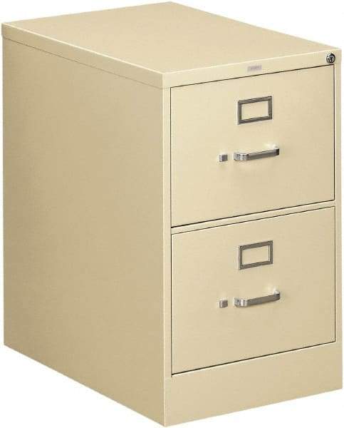 Hon - 18-1/4" Wide x 29" High x 26-1/2" Deep, 2 Drawer Vertical File - Steel, Putty - Makers Industrial Supply