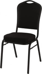 NPS - Fabric Black Stacking Chair - Black Frame, 17" Wide x 23" Deep x 36" High - Makers Industrial Supply