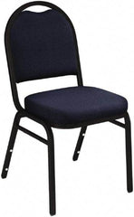 NPS - Fabric Blue Stacking Chair - Black Frame, 18" Wide x 20" Deep x 34" High - Makers Industrial Supply