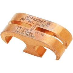 Panduit - 6 to 1/0 AWG Compatible Grounding Clamp - Copper Alloy, 1" OAL - Makers Industrial Supply