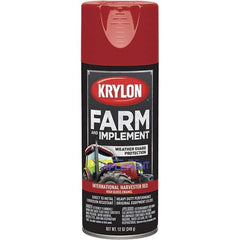 Krylon - Red (International Harvester), 12 oz Net Fill, Gloss, Farm & Equipment Spray Paint - 12 oz Container, Use on Equipment - Makers Industrial Supply