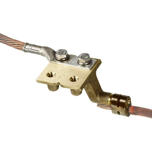 Panduit - 2 AWG Compatible Grounding Clamp - Copper Alloy, 5.8071" OAL, IEEE STD 837-2002 - Makers Industrial Supply