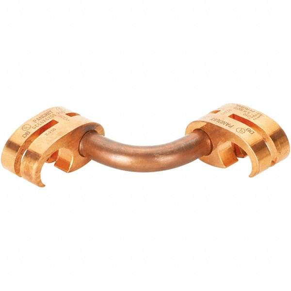 Panduit - 2 & 6 to 1/0 AWG Compatible Grounding Clamp - Copper Alloy, 1" OAL - Makers Industrial Supply