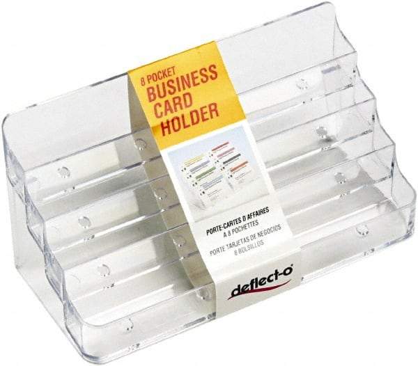 Deflect-o - Clear Business Card Holder - Plastic - Makers Industrial Supply