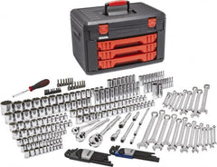 GearWrench - 239 Piece 1/4, 3/8 & 1/2" Drive Mechanic's Tool Set - Comes in Blow Molded Case with 3 Drawers - Makers Industrial Supply