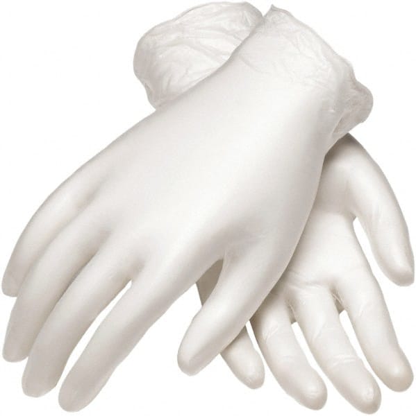 PIP - Size M, 4 mil, Industrial Grade, Powdered Vinyl Disposable Gloves - Exact Industrial Supply