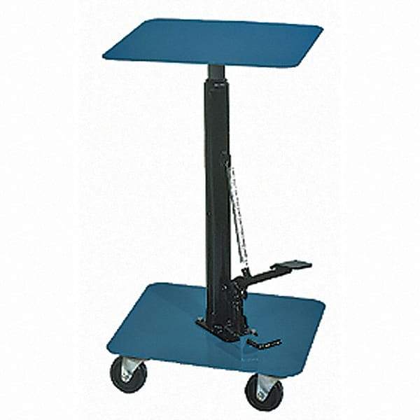 Wesco Industrial Products - 200 Lb Capacity Manual Hydraulic Post Lift Table - 28-1/2" to 46" Lift Height, 16" Platform Length x 16" Platform Width - Makers Industrial Supply