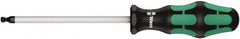 Wera - 2mm Hex Ball End Driver - 4" Bade Length, Ergonomic Cushion Grip Handle, 170mm OAL - Makers Industrial Supply