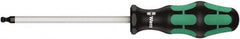 Wera - 2-1/2" Hex Ball End Driver - 4" Bade Length, Ergonomic Cushion Grip Handle, 181mm OAL - Makers Industrial Supply