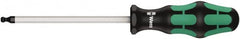 Wera - 12mm Hex Ball End Driver - 6" Bade Length, Ergonomic Cushion Grip Handle, 267mm OAL - Makers Industrial Supply