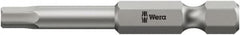 Wera - 1/4" Hex Bit - 1/4" Hex Drive, 3-1/2" OAL - Makers Industrial Supply