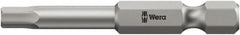 Wera - 3/16" Hex Bit - 1/4" Hex Drive, 3-1/2" OAL - Makers Industrial Supply