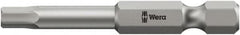 Wera - 6mm Hex Bit - 1/4" Hex Drive, 3-1/2" OAL - Makers Industrial Supply