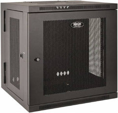 Tripp-Lite - 23-1/2" Overall Width x 12" Rack Height x 21-5/8" Overall Depth Data Cable Enclosure - 200 Lb Capacity, Black - Makers Industrial Supply