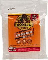 Gorilla Glue - 0.43" Diam, 4" Long, Clear, Hot Melt, Low Melt Glue Stick - Makers Industrial Supply