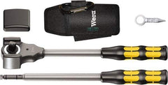 Wera - 1/2" Drive Square Head Ratchet Set - Nickel-Plated Finish, 13-27/64" OAL, 32 Gear Teeth - Makers Industrial Supply