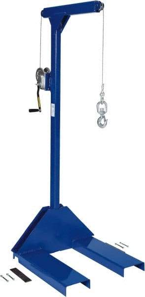 Vestil - 500 Lb Capacity, 77-1/4" Lift Pallet Truck Hoist - 1-7/8" Min Lift Height, 30" Fork Length x 7-5/8" Fork Width, 30" Overall Width - Makers Industrial Supply