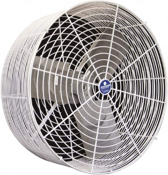 Schaefer Ventilation Equipment - 20" Blade, 1/3 hp, 5,470 CFM, Variable Speed Industrial Circulation Fan - Ceiling Mount, 1 Speed - Makers Industrial Supply