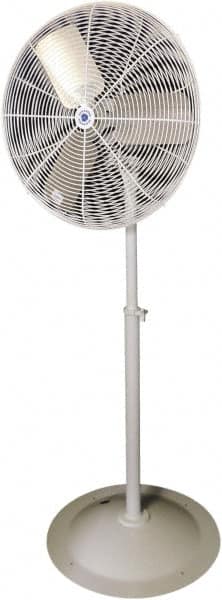 Schaefer Ventilation Equipment - 24" Blade, 1/4 hp, 4,900 & 5,400 CFM, Oscillating Industrial Circulation Fan - Pedestal, 2 Speed - Makers Industrial Supply