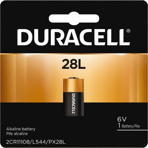 Duracell - Size 28L, Lithium, 1 Pack, Standard Battery - 6 Volts, Button Tab Terminal, 2CR11108, ANSI 1406LC Regulated - Makers Industrial Supply