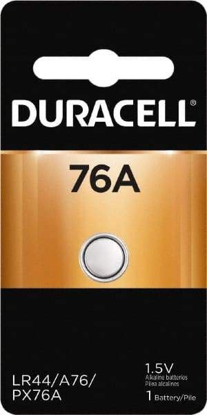 Duracell - Size 76A, Alkaline, 1 Pack, Standard Battery - 1.5 Volts, Flat Terminal, MR44, ANSI 1128MP Regulated - Makers Industrial Supply