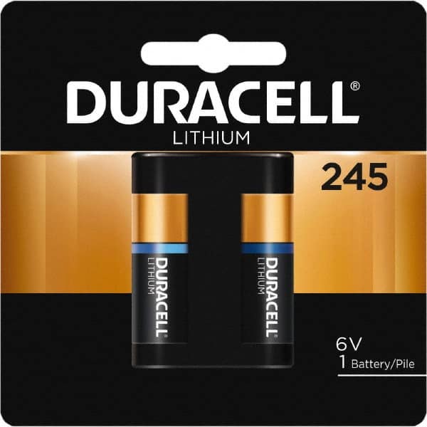 Duracell - Size 245, Lithium, 1 Pack, Button & Coin Cell Battery - 6 Volts, Flat Terminal, 2CR5, ANSI 5032LC Regulated - Makers Industrial Supply