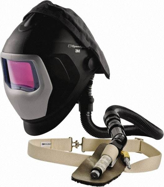 3M - Size Adjustable, Adjustable SAR System - Hard Hat with Face Shield Headgear, Welding Window, Auto Darkening Filter, Use for Welding - Makers Industrial Supply