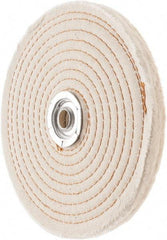 Value Collection - 6" Diam x 1/2" Thick Unmounted Buffing Wheel - 50 Ply, Polishing, 1" Arbor Hole, Hard Density - Makers Industrial Supply