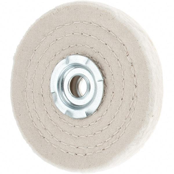 Value Collection - 4" Diam x 1/2" Thick Unmounted Buffing Wheel - 50 Ply, Polishing, 1" Arbor Hole, Hard Density - Makers Industrial Supply