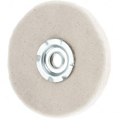 Value Collection - 4" Diam x 1/4" Thick Unmounted Buffing Wheel - 20 Ply, Polishing, 1" Arbor Hole, Soft Density - Makers Industrial Supply