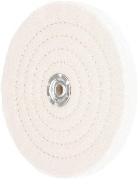 Value Collection - 8" Diam x 3/4" Thick Unmounted Buffing Wheel - 60 Ply, Polishing, 1" Arbor Hole, Medium Density - Makers Industrial Supply