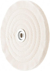 Value Collection - 8" Diam x 1/2" Thick Unmounted Buffing Wheel - 50 Ply, Polishing, 1" Arbor Hole, Medium Density - Makers Industrial Supply