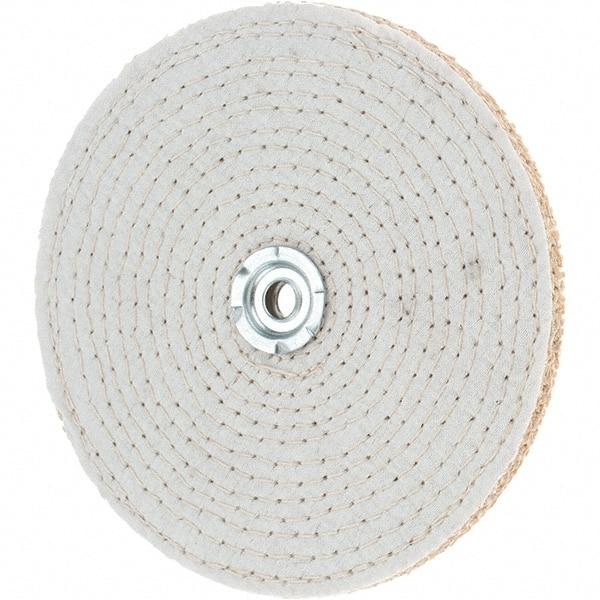 Value Collection - 8" Diam x 3/8" Thick Unmounted Buffing Wheel - 40 Ply, Polishing, 1" Arbor Hole, Hard Density - Makers Industrial Supply