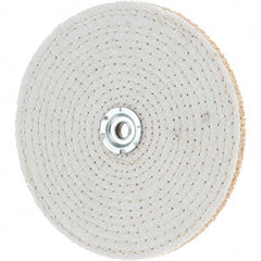 Value Collection - 8" Diam x 3/8" Thick Unmounted Buffing Wheel - 40 Ply, Polishing, 1" Arbor Hole, Hard Density - Makers Industrial Supply