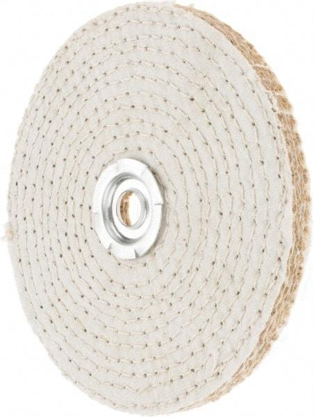 Value Collection - 6" Diam x 3/8" Thick Unmounted Buffing Wheel - 40 Ply, Polishing, 1" Arbor Hole, Hard Density - Makers Industrial Supply