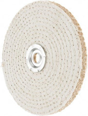 Value Collection - 6" Diam x 3/8" Thick Unmounted Buffing Wheel - 40 Ply, Polishing, 1" Arbor Hole, Hard Density - Makers Industrial Supply