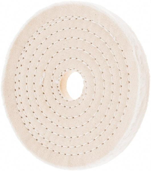 Value Collection - 6" Diam x 1/2" Thick Unmounted Buffing Wheel - 50 Ply, Polishing, 1" Arbor Hole, Hard Density - Makers Industrial Supply