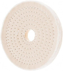 Value Collection - 6" Diam x 1/2" Thick Unmounted Buffing Wheel - 50 Ply, Polishing, 1" Arbor Hole, Hard Density - Makers Industrial Supply