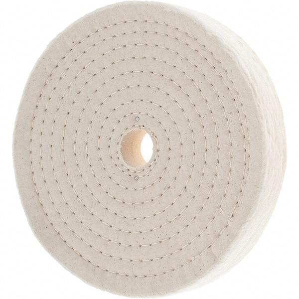 Value Collection - 8" Diam x 1" Thick Unmounted Buffing Wheel - 80 Ply, Polishing, 1" Arbor Hole, Hard Density - Makers Industrial Supply